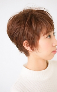 マニッシュショート　ローズピンク ヘアカタログ 