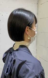 切りっぱなしボブ×ナチュラルブラックカラー サロンギャラリー ヘアカタログ