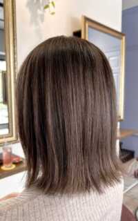 切りっぱなしボブ×ハイライトベージュ サロンギャラリー  ヘアカタログ 